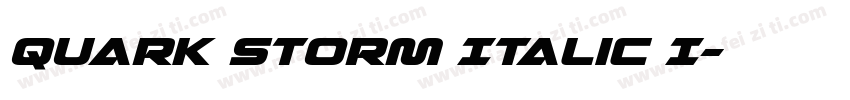 Quark Storm Italic I字体转换